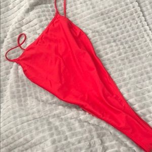Red forever 21 one piece bathing suit
